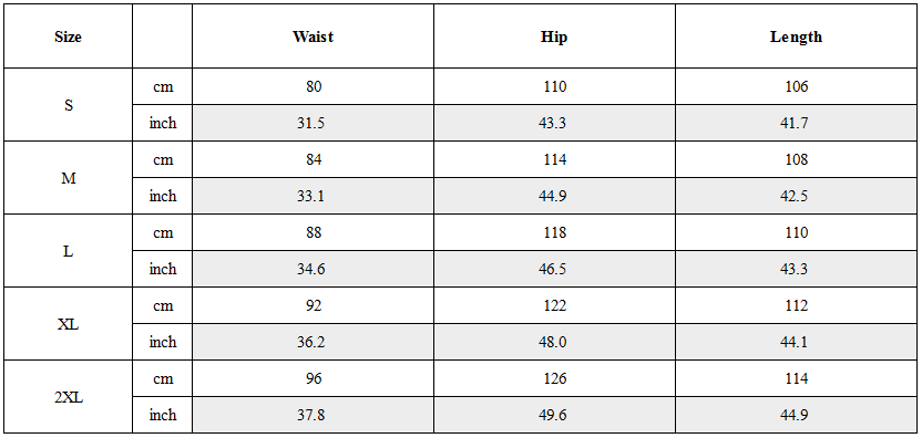 Size Guide for Paneled Contrast Embroidered LOGO Pants