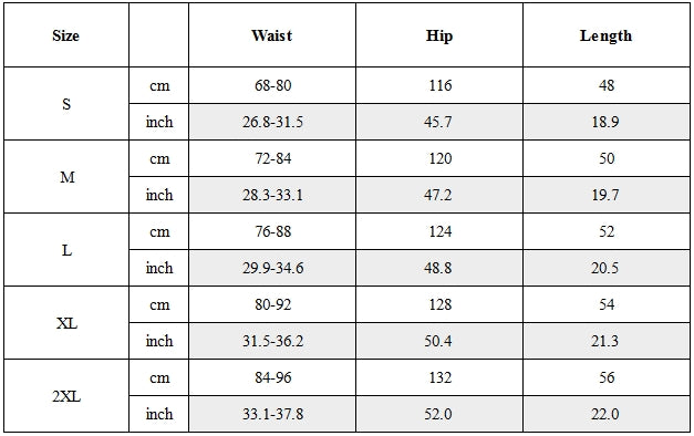 Size Guide for Side-Stripe Track Shorts