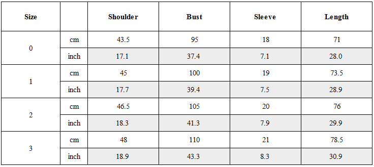 Size Guide for Asymmetrical Layered Spliced T-Shirt