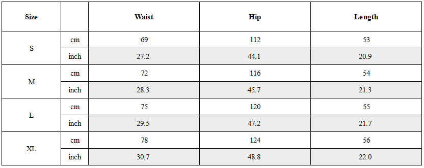 Size Guide for Modern Japanese Techwear Utility Cargo Shorts