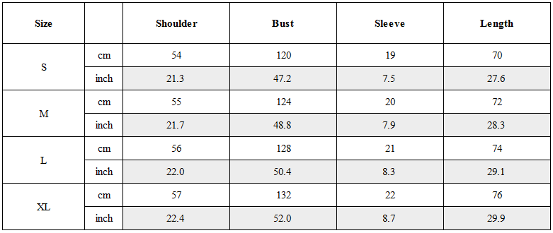 Size Guide for Fallen Angel Distressed T-Shirt