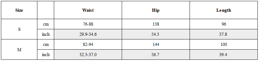 Size Guide for Functional Waterproof Hakama Pants