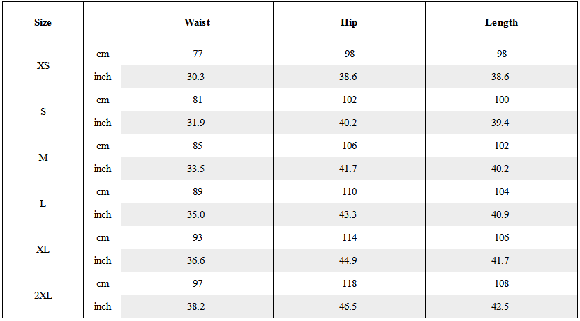 Size Guide for Cyberpunk Outfits Wide-Leg Techwear Pants