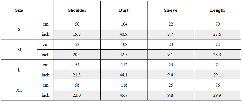 Size Guide for Wasteland Asymmetric 3D-Pocket Hooded T-Shirt