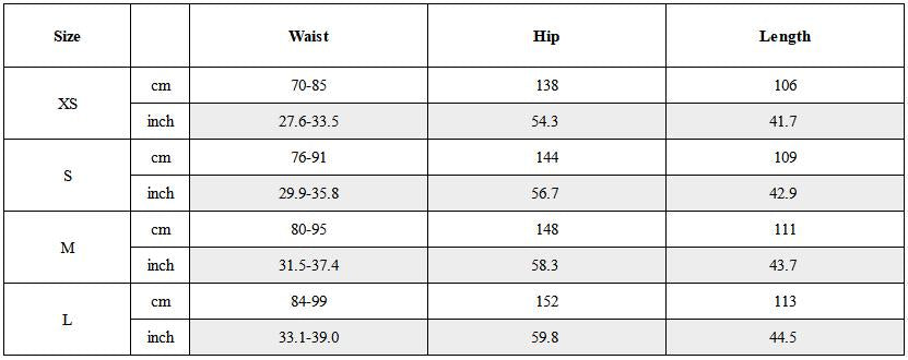 Size Guide for Drawstring Layered Double-Waistband Parachute Pants Red