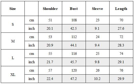 Size Guide for Wasteland Asymmetric Pleated Distressed Short Sleeve T-Shirt