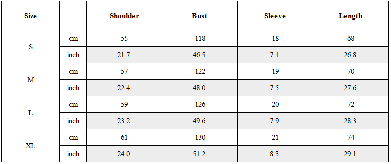Size Guide for Washed Ripped Gradient T-Shirt Black