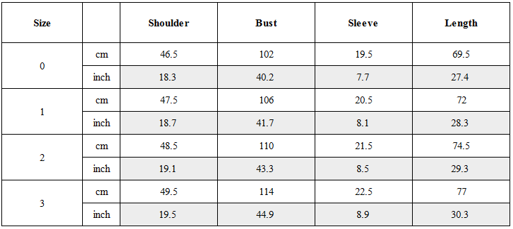 Size Guide for Stripe Crinkled Spliced Layered Collar T-Shirt Black