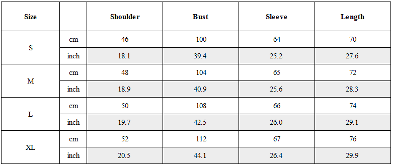 Size Guide for Dune Wasteland Long Sleeve Tee