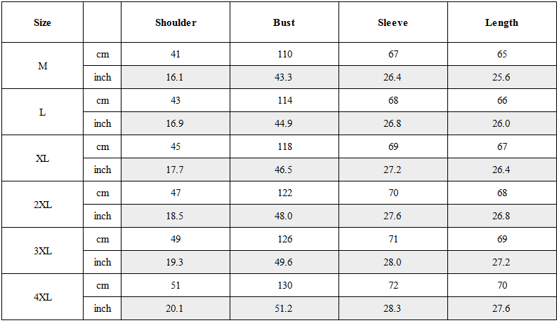 Size Guide for Darkwear Wizard Ninja Hooded Cloak