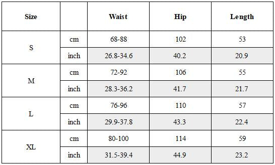 Size Guide for Wasteland Asymmetric Distressed Drop-Crotch Shorts