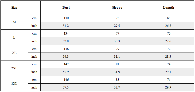 Size Guide for Functional Techwear Multi-pocket Hooded Jacket