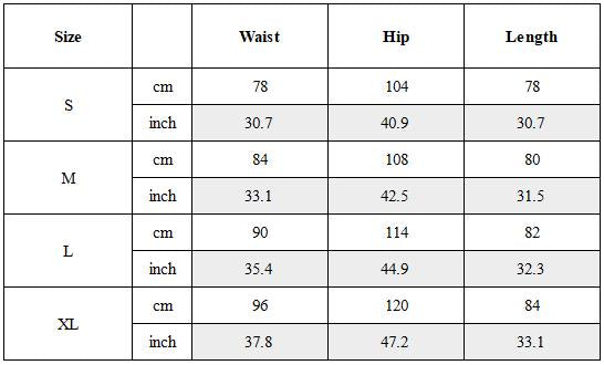 Size Guide for Asymmetric Multi-Pocket Waxed Drop-Crotch Pants