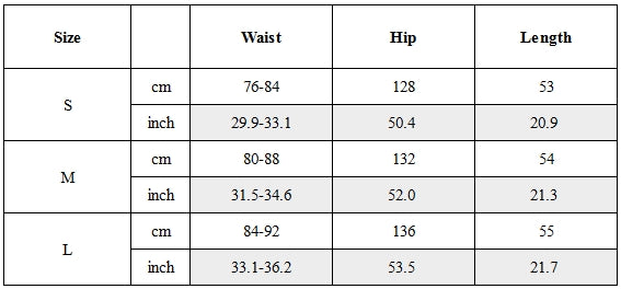 Size Guide for Apron-Panel Water-Repellent Techwear Cargo Shorts