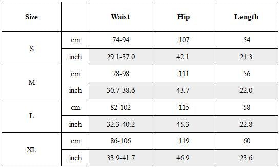 Size Guide for Wasteland Detachable-Pocket Drop-Crotch Shorts