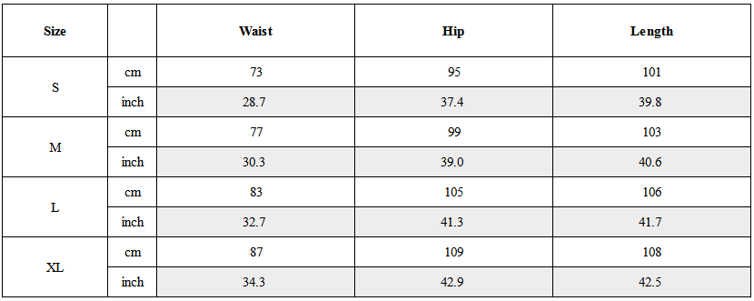 Size Guide for Distressed Dusty Flared Jeans