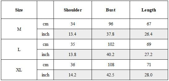 Size Guide for Wasteland Distressed Sleeveless T-Shirt