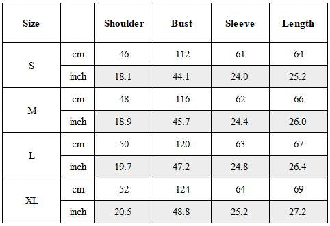 Size Guide for Wasteland Patchwork Biker Zip-Up Denim Jacket
