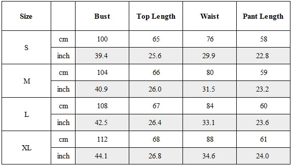 Size Guide for TW-096｜Post-Apocalyptic Wear Set Top / Bottom