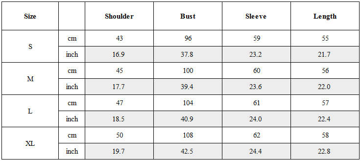 Size Guide for Urban Decay Distressed Zip-Up mecha Jacket