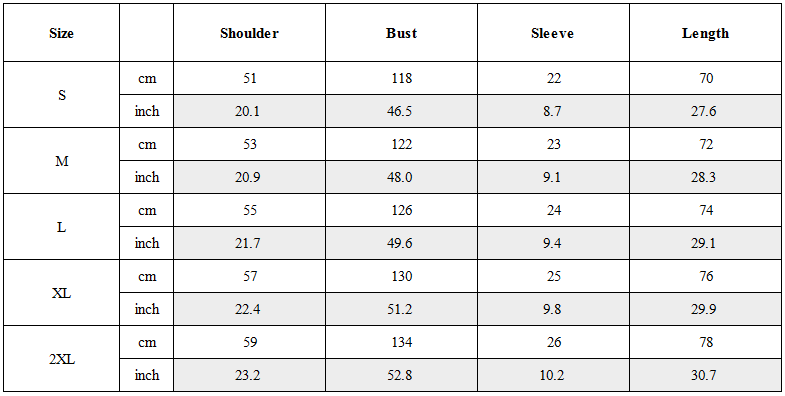 Size Guide for Washed Vintage Skeleton Print Polo Shirt