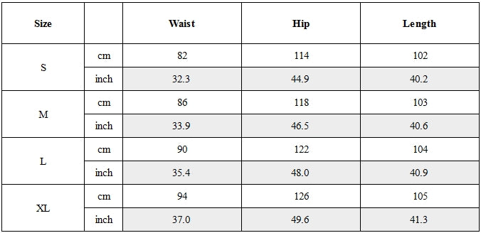 Size Guide for Dual-Mode Zippered Layered-Pocket Water-Repellent Techwear Pants