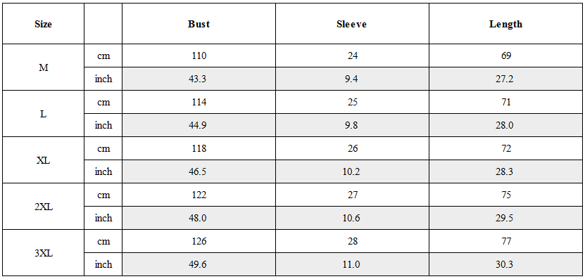 Size Guide for Functional Fake Two Vest Techwear T-Shirt