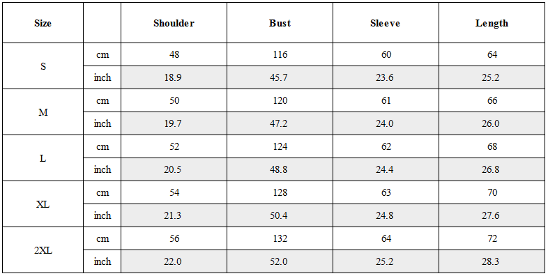 Size Guide for Modern Deconstructed Faux Leather Biker Jacket
