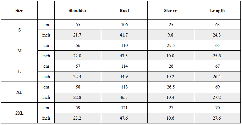Size Guide for Minimalist Japanese Mock Neck Basic T-Shirt