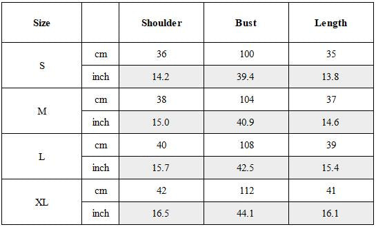 Size Guide for Wasteland Deconstructed Single Shoulder Multi-Pocket Tactical Vest