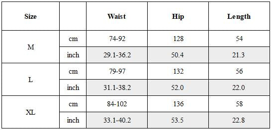 Size Guide for Wasteland Disassembled Cargo Shorts