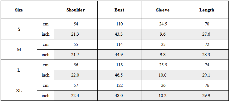 Size Guide for Washed Paneled Side Pocket T-Shirt