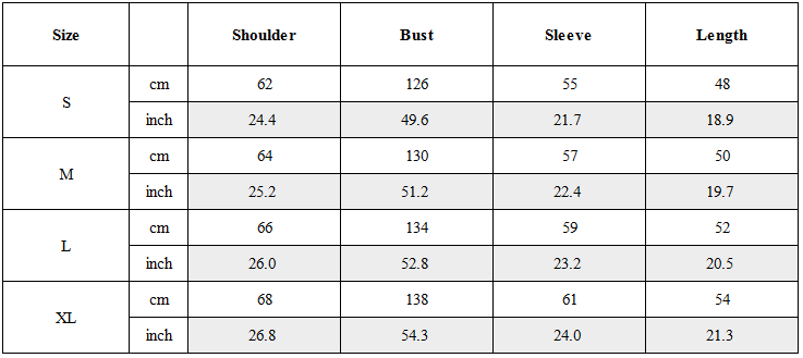 Size Guide for Dystopian Modular Multi-Pocket Armored Denim Jacket