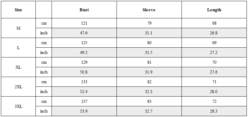 Size Guide for Functional Irregular Pocket Mask Tactical Hoodie