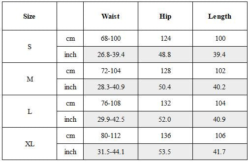 Size Guide for Zippered Multi‑Pocket Cargo Pants