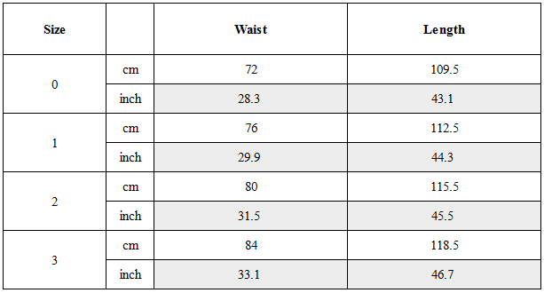 Size Guide for Velvet High-Waisted Pleated Wide-Leg Pants