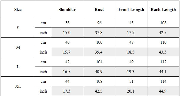 Size Guide for Post-Apocalyptic Waxed Deconstructed Asymmetric Tactical Vest