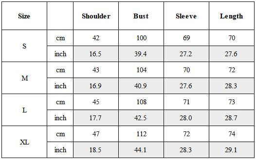 Size Guide for Post‑Apocalyptic Distressed Washed Thumbhole Long Sleeve Tee
