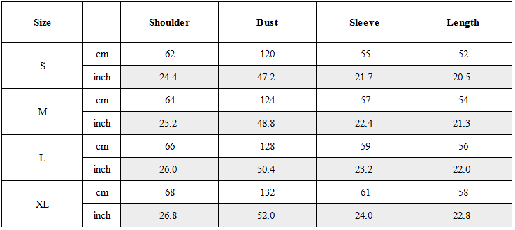 Size Guide for Post-Apocalyptic Retro Biker Jacket
