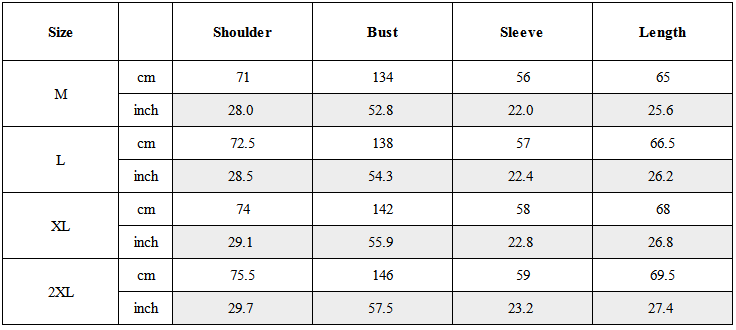 Size Guide for Futuristic Streetwear Ninja Cape Hoodie