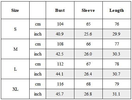 Size Guide for Dystopian Dark Hooded Masked Long Sleeve T-Shirt