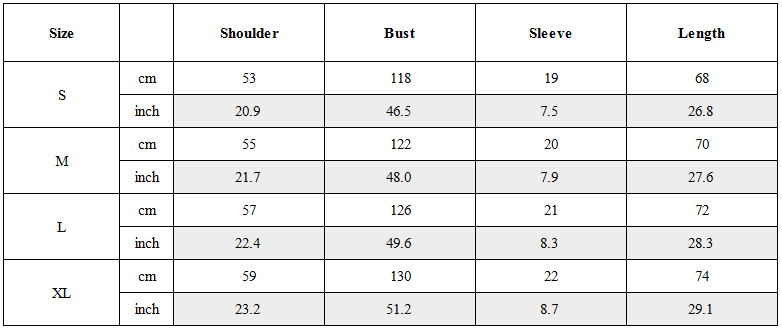 Size Guide for The Dark Raven Distressed T-Shirt