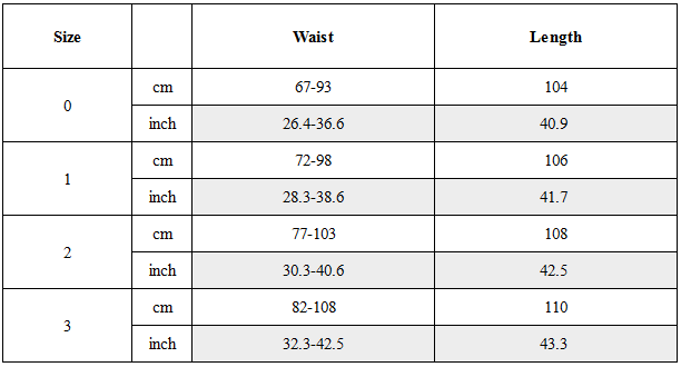 Size Guide for Draped Big-Pocket Wide-Leg Cargo Pants