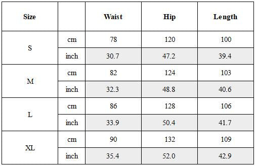 Size Guide for Vintage Washed Distressed Multi‑Pocket Cargo Pants