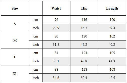 Size Guide for Washed Vintage Straight-Leg Cargo Pants
