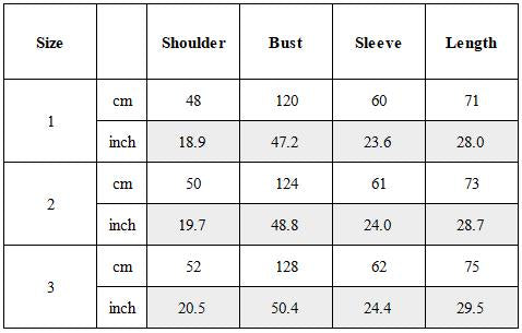 Size Guide for Post-Apocalyptic Full Skeleton Print Long Sleeve Shirt