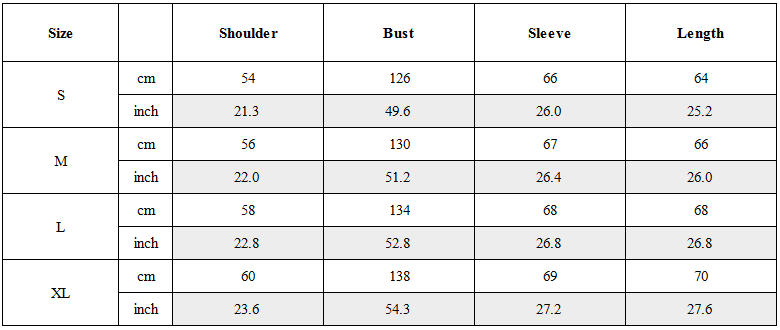 Size Guide for Distressed Midnight Fang Faux Leather Biker Jacket
