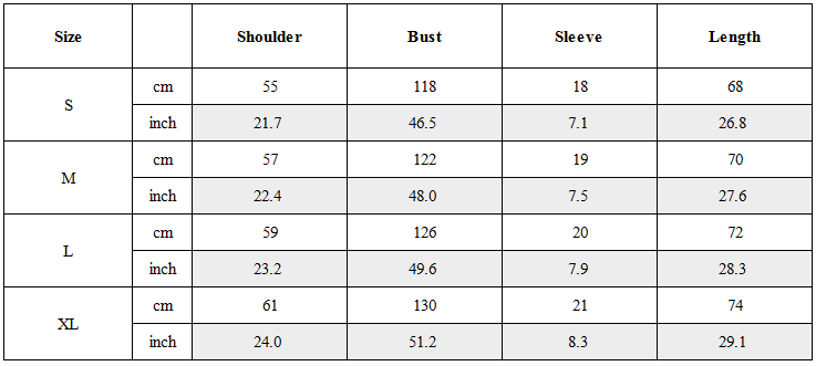 Size Guide for Washed Ripped Gradient T-Shirt Blue