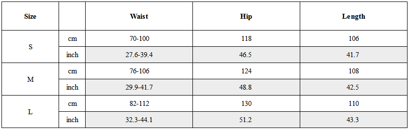Size Guide for Multi-Layered Striped Graffiti Cargo Pants