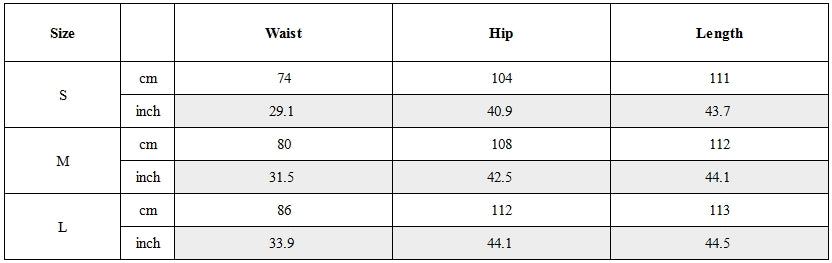 Size Guide for Deconstructed Multi-Strap Wide-Leg Jeans
